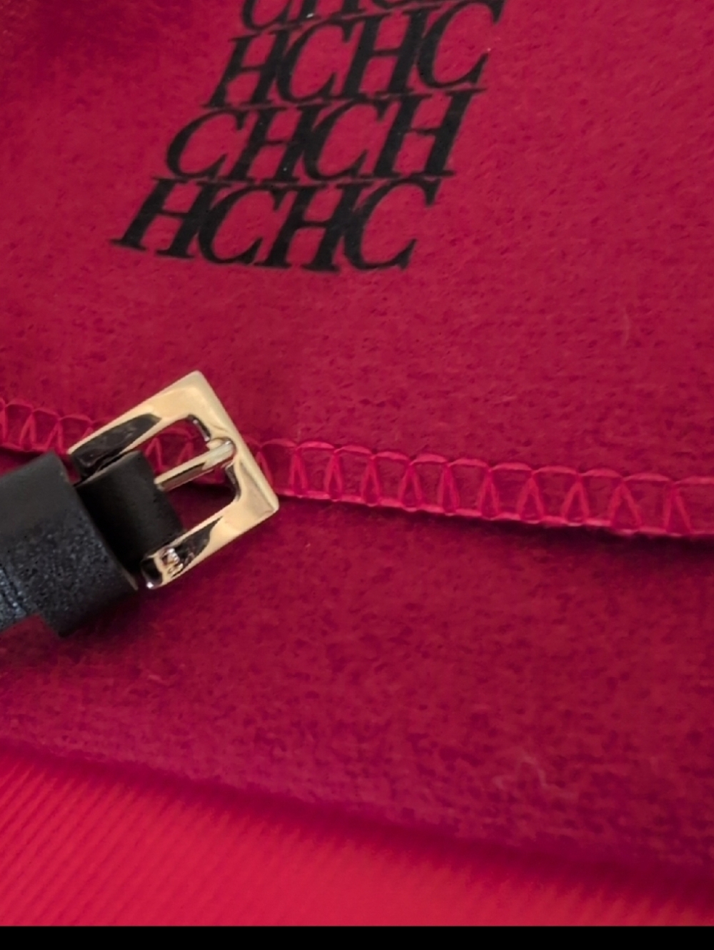 Carolina Herrera Black Leather Wrap Bracelet - Picture 6 of 9